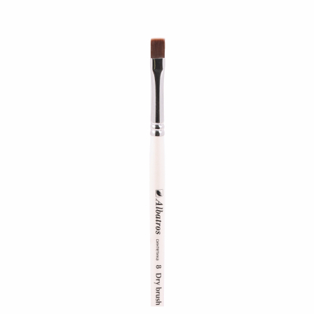 Кисть "Dry brush"  синтетика бронза, плоская  №8
